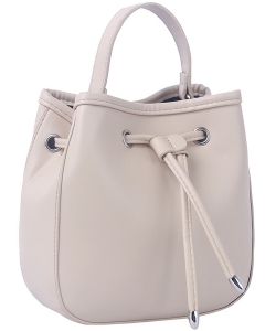 Fashion Drawstring Satchel Bag GL-0155 BEIGE